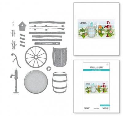 Rustic Garden Etched Dies - Stansmallar med trädgårdstema från Spellbinders