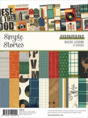 RUSTIC LEGEND outdoor retro 6x8 paper pack from Simple Stories 15x20 cm