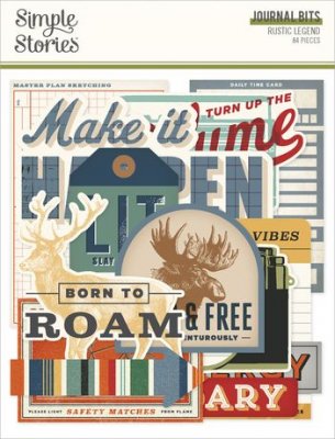JOURNAL BITS RUSTIC LEGEND die cuts - Utstansade pappersdekorationer från Simple Stories