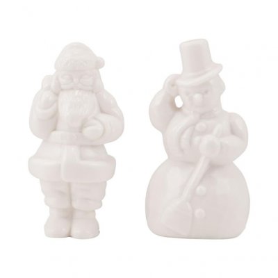 Salvaged Santa & Snowman 2/Pkg Christmas decorations - Jultomte och snögubbe från Tim Holtz Idea-ology