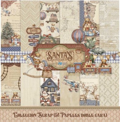 SANTA'S WORKSHOP Christmas papers 12x12 - Juliga mönsterpapper från Papers for you 30X30 cm