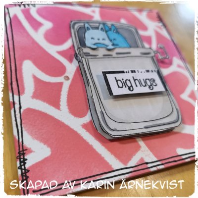 Canned fish tin stamp - Fiskkonservburk-stämpel (sardinburk) från Gummiapan 5,4*7,2 cm
