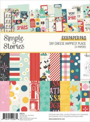 SAY CHEESE HAPPIEST PLACE PAPER PACK 6X8 - Mönsterpapper från Simple Stories 15x20 cm