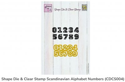 SCANDINAVIAN alphabet numbers die & stamp set - Stämplar och stansmallar med siffror från Nellie Snellen