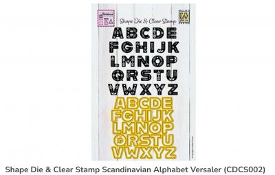 SCANDINAVIAN ALPHABET UPPERCASE stamp & die set - Stämplar och stansmallar med bokstäver från Nellie Snellen