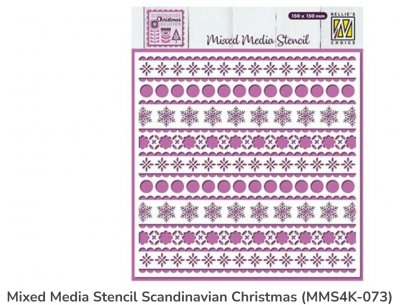 SCANDINAVIAN CHRISTMAS stencil - Schablon från Nellie Snellen