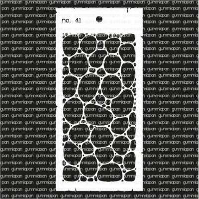 Stencil No. 41 stone pebbles Schablon med stenmönster från Gummiapan 10x21 cm