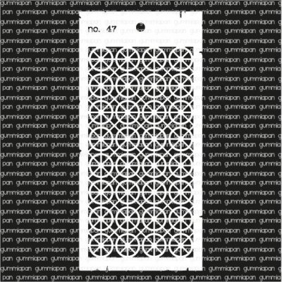 Stencil No. 47 Schablon från Gummiapan 10x21 cm