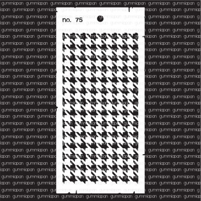 SCHABLON 75 hundtand houndstooth från Gummiapan 10x21 cm