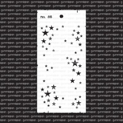 Stars stencil STJÄRNOR 85 from Gummiapan 10 x 21 cm