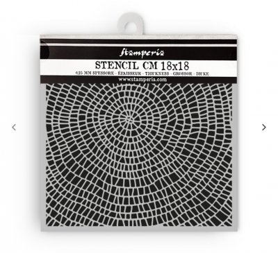 BARK PATTERN stencil - Schablon Whispering woods Stamperia 18x18 cm