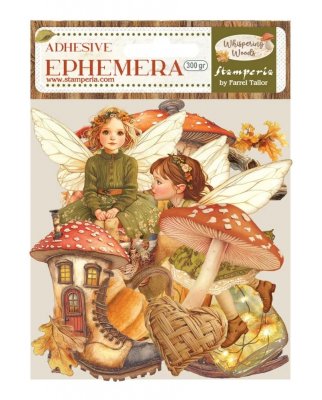 WHISPERERING WOODS EPHEMERA - Dekorationer med höst- och skogstema från Stamperia