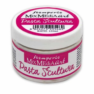 WHITE SCULTURA PASTE - Vit skulpturpasta från Stamperia 150 ml