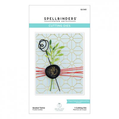 SEALED TWINE ethced die set - Stansmall från Spellbinders 12,8x3,8 cm