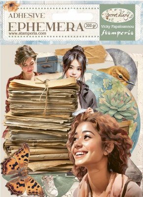 SECRET DIARY EPEHEMERA - Dekorationer från Stamperia