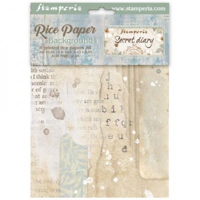 SECRET DIARY rice paper pack from Stamperia A6