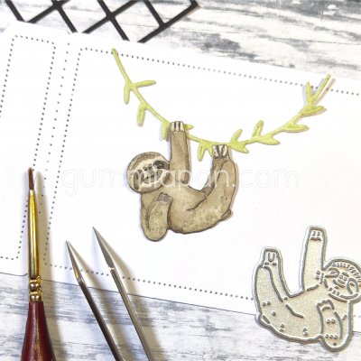SLOTH SENGÅNGARE die from Gummiapan ca 29,5 x 31,5 mm