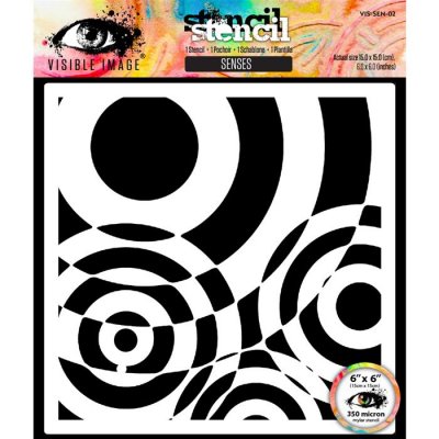 SENSES stencil 6x6 from Visible image 15x15 cm