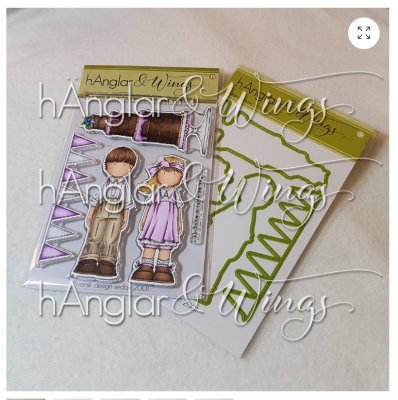 LÅNGA KALASARE stämpelset och stansmallar från Hänglar & Wings A6