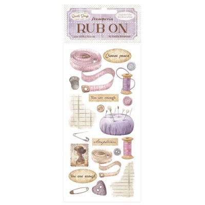 SEWING QUIET DAYS RUB ONS Stamperia