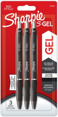 SHARPIE S-GEL 0,7 mm 3-blister pack - Pennor