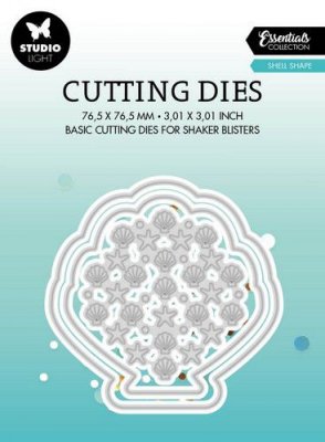 SHELL SHAPE Cutting dies Essentials nr.521 - Snäckformade stansmallar från Studio Light 7,65x7,65 cm