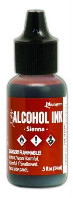 Sienna alcohol ink - Alkoholbläck från Ranger ink 15 ml