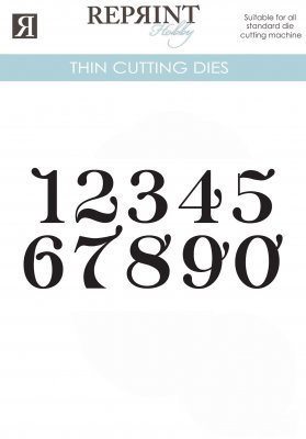 SIFFROR Number die set from Reprint ca 2 cm tall