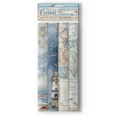 SILENT SEA fabric sheets from Stamperia 30x30 cm