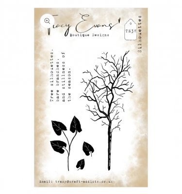 SILHOUETTES nature clear stamp set from Tracy Evans A7