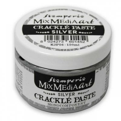 SILVER crackle paste - Silverfärgad krackeleringsfärg från Stamperia 150 ml