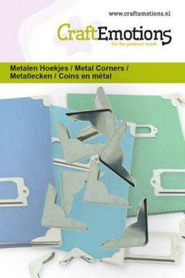 SILVER METAL CORNERS TYPE 1 (8pc) from CraftEmotions