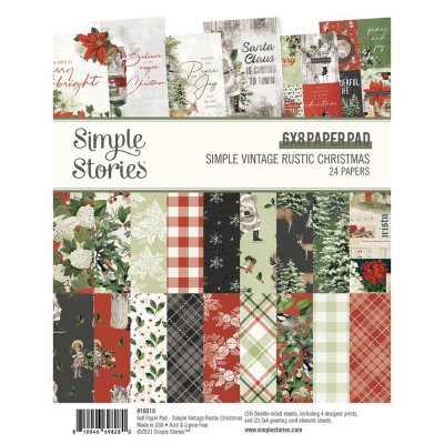 Simple Vintage Rustic Christmas 6x8 Inch Paper Pad from Simple Stories 15x20 cm