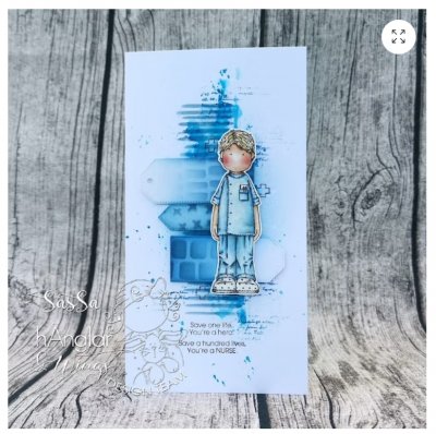 SJUKSYRROR stämpelset med krya på dig-tema från Hänglar & Wings A6