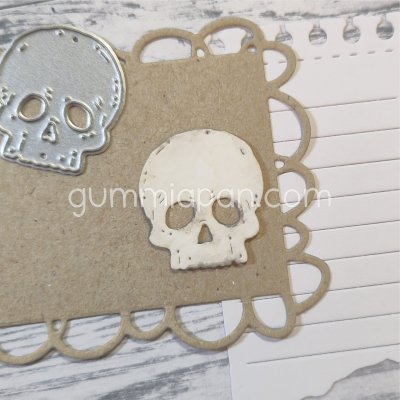 SKALLE SKULL HALLOWEEN die - Stansmall från Gummiapan ca 24 x 27 mm