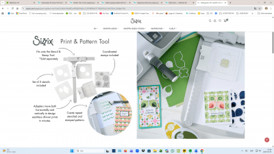 PRINT & PATTERN TOOL KIT - Tillbehör för tryck och mönster från Sizzix