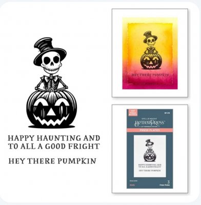 SKULLY Halloween press plates - Pressplattor från Spellbinders