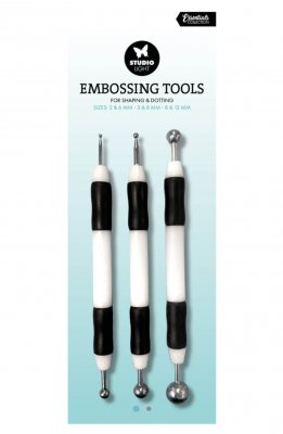Embossing Tools - Verktyg för prägling från Studio Light 2x6mm/3x8mm/8x12mm