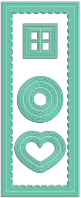 Slimline scallop die set - Stansmallar för avlånga kort från LDRS Creative