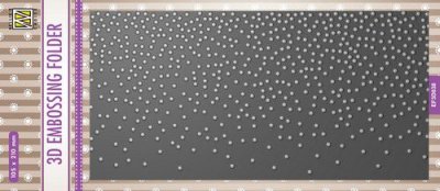 Slimline Snow embossing folder - Embossingfolder med snöfall från Nellie Snellen 10,5x21 cm