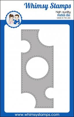 Slimline Swiss cheese Dots Die - Avlång stansmall med osthål från Whimsy Stamps