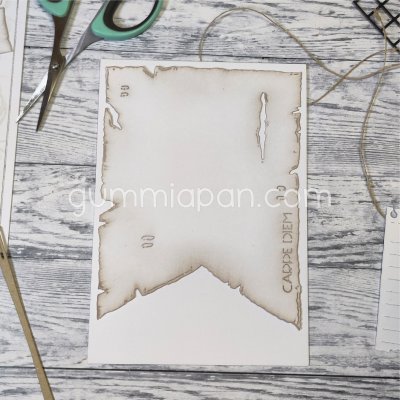 SLITEN BANNER MED CARPE DIEM-stansmall från Gummiapan ca 101 x 130 mm