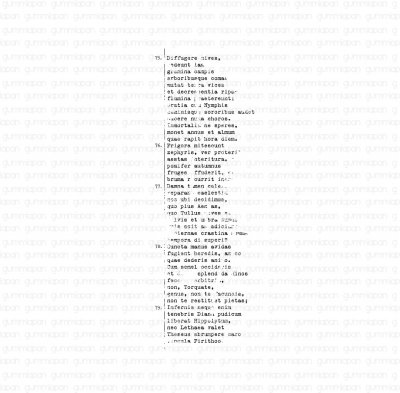 Sliten latintext, höger Worn latin text right rubber stamp from Gummiapan 6,5x4,1 cm
