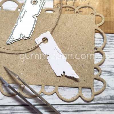 Sliten Smal Tagstansmall från Gummiapan ca 12 x 36,5 mm