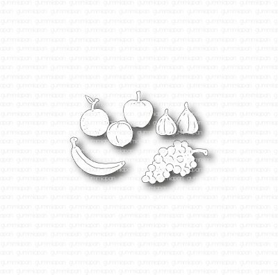 Small fruits die set SMÅ FRUKTER from Gummiapan ca 5x7 mm-18x10 mm