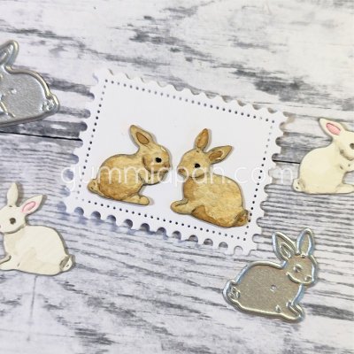 SMÅ KANINERstansmallar från Gummiapan ca 17x18,5 mm, 16x16 mm