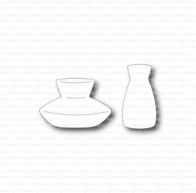 Små vaser stansmallar från Gummiapan Ca 23x16 mm, 10 x 20 mm