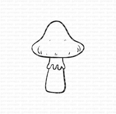Smörsopp svamp-stämpel från Gummiapan 4,1x5,7 cm