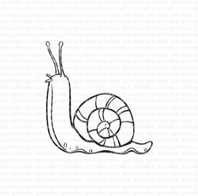 Snail rubber stamp from Gummiapan 4,2x4,7 cm
