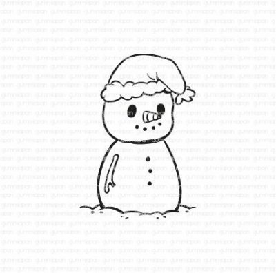 SNÖGUBBE MED LUVA-stämpel från Gummiapan 3,8x5,4 cm